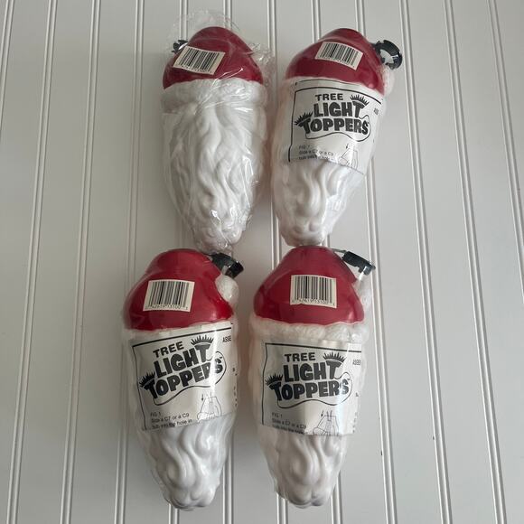 Lot of Vintage Christmas Blow Mold Santa Claus Light Topper Empire Sealed 90's - Picture 2 of 8